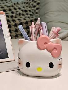 1个Hello Kitty卡通铅笔盒，多功能桌面文具，化妆品收纳盒