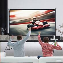 Projector Screen With Stand 100 120inch 16:9 4K 1080 HD Portable Projection Screen For Home Office Theater Cinema - White - View 5