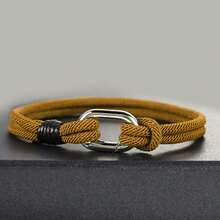 3mm Handmade Knotted Rope Bracelet For Men, Outdoor Sports Fashion Casual Accessory - 3mm Silver Buckle Bracelet - View 14