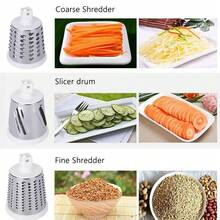3-In-1 Rotary Food Slicer Chopper Cheese Grater Fruit Vegetable Shredder Cutter - White - View 2