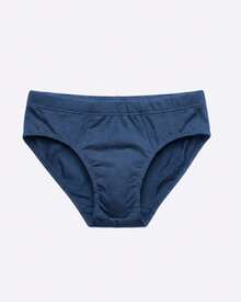 Set Of 3 Men's Plain Microfiber Slip Briefs With Exposed Elastic Waistband - Premium Men's Briefs With Embroidered Elastic. - 彩色 - 查看 4