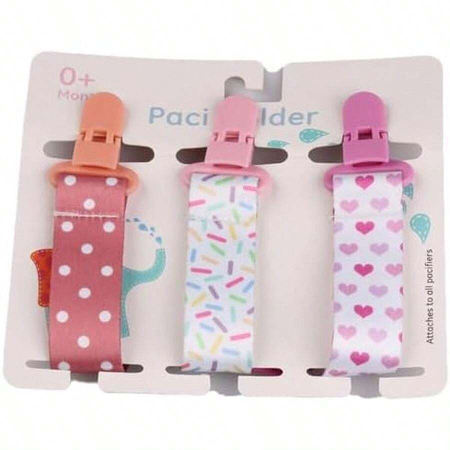 VictorFit Clip Universal de Chupete para Niños y Niñas 3 pack; Tamaño Perfecto para Cualquier Chupón Con o Sin Anillo y Juguetes para Morder; Regalo Ideal Shower T30 - T1 - Ver 1