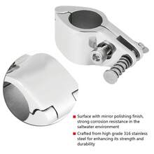 22mm Stainless Steel 316 Open Sliding Sleeve Hose Clamp For Yacht Fittings - Durable And Corrosion Resistant Marine Hardware