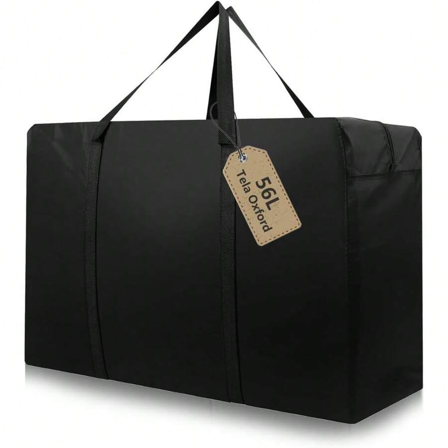 Bolsa de Almacenamiento Extra Grande 180L, Duffle Bag para Mudanza con Cremallera y Asas Reforzadas, Ideal para Guardar Ropa, Juguetes, Colchas y Sábanas - 56 litros - Ver 1