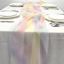 1 Khăn trải bàn phối màu cầu vồng - Chất liệu polyester mỏng nhẹ, màu hồng pastel chuyển dần sang xanh dương, trang nhã, phù hợp cho đám cưới, lễ hội, sinh nhật, trang trí bàn cà phê và bàn bếp. - Nhiều màu - Xem 5