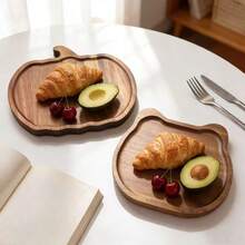 Par de bandejas con diseño de calabaza y cabeza de perro, set de tabla de queso y charutería de madera de acacia rústica para el Día de Acción de Gracias, otoño, amantes de las mascotas, inauguración de casa, aniversario