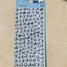 迷你3D动物和食物贴纸 - 礼物交换贴纸，可爱熊猫、小狗、小猫，卡哇伊粉彩贴纸，适合DIY剪贴簿、手机/笔记本电脑/笔记本装饰 - 彩色 - 查看 6