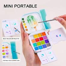 languo 16 Colors Watercolor Paint Set, Includes Metallic, Macaron And Basic Colors - Professional Grade Watercolor Paints, Suitable For Beginners And Professionals. Great For Mixing, Layering And Creative Art Projects, Ideal For Painting And Artistic Creation.