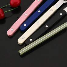 5 st smörkniv rostfritt stål smörkniv ost akrylhandtag ost bröd syltskärare multifunktionell matporslin - Multifärgad - Visa 8