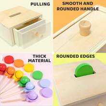 2-In-1 Intelligence Box Kids Hand-Eye Coordination Training Toy Color Sorting Educational Box Baby Wooden Fun Early Education Toy - Multicolor - View 4