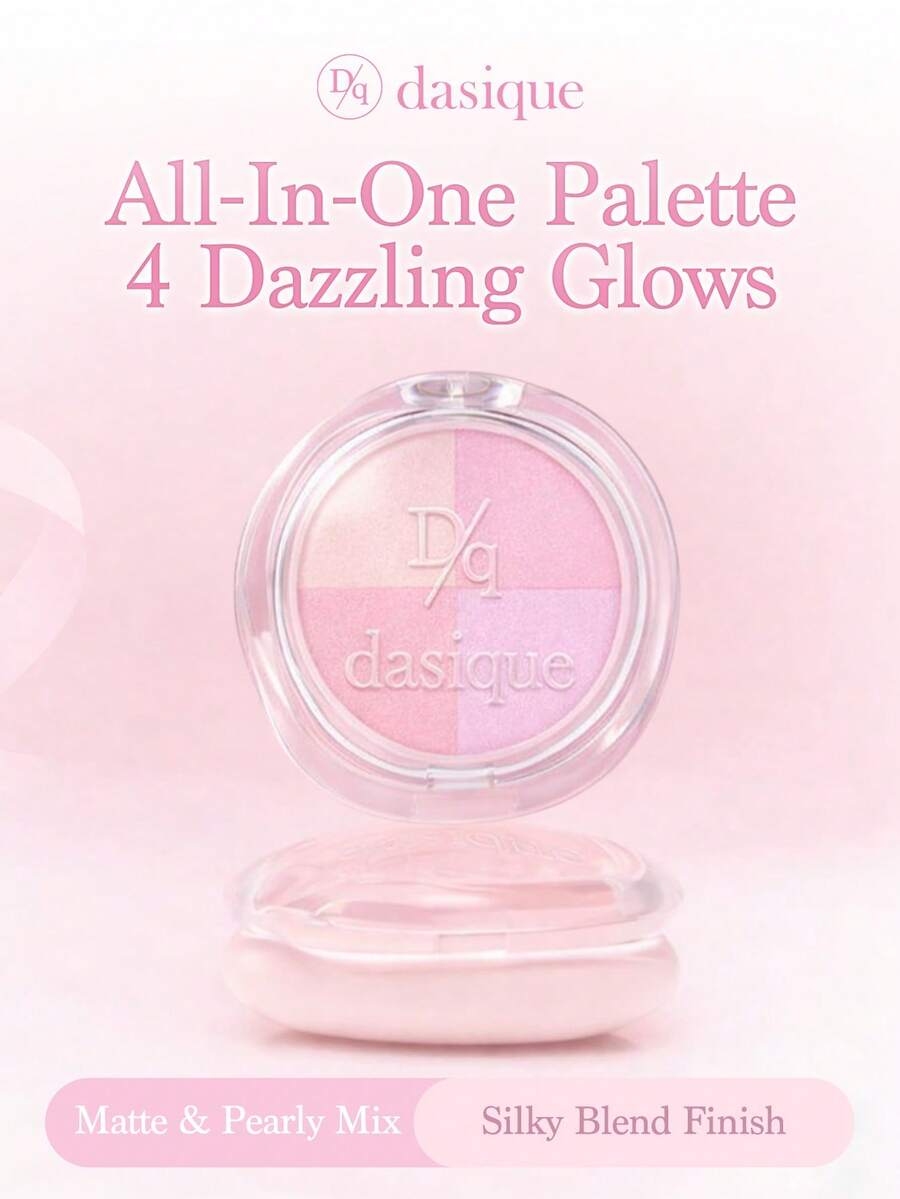 Dasique 4-Color Dazzling Eyeshadow Palette Make Up Long-Lasting High Pigment Graduation Birthday,Easy To Use Smooth Blendable, Vegan Formula Cruelty-Free, Christmas Gifts For Women, Fancy Fashion Women Brand Makeup Back To School - #02 Angel Crush - 查看 1
