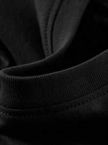 A Casual, Fashionable, And Comfortable Short Sleeved Baby Girl T-Shirt With A Colorful English Letter Print Pattern, Featuring A Playful And Lively Style That Highlights Childlike Fun And Decoration. It Is Suitable For Daily Casual Wear - 黑色 - 查看 6