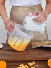 Transparent Plastic Measuring Cup With Lid - Durable, Multipurpose, Suitable For Baking, Salad And Cooking, With Markings (Ml/Oz), Essential For Baking | Practical Kitchen Tool | Food- Material - Multicolor - View 5