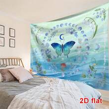 1 tấm thảm trang trí hình vuông in họa tiết bướm, chất liệu polyester hiện đại, thích hợp cho phòng khách và phòng ngủ. - Nhiều màu - Xem 9