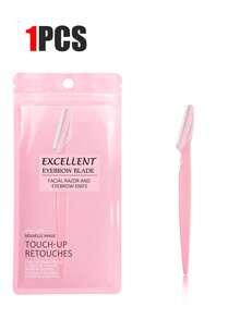 30pcs/Set Delicate Packaged Unisex Facial Razor, Eyebrow Trimmer And Facial Epilator, Facial Hair Removal, Unisex Facial Razor, Hair Trimming Tools, With Precision Sleeve, Epilator, Eyebrow Trimmer, Convenient For Travel, 1/3/6/12/24pcs (Pink)