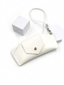 1PC PU Leather Glasses Case, Portable Sunglasses Storage Case,Buckle Style With Hand-Held Hook Glasses Bag - Multicolor - View 14