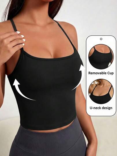  MFVIM Women's Basic Black Sleeveless Sports Top, High Elasticity Slim Fit Breathable Comfortable Fabric, Suitable For Casual Sports, Outdoor, Running, Fitness, Yoga, Pilates