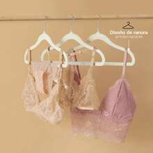 Juego de 10 Ganchos de Terciopelo Beige Antideslizantes |   Diseño Delgado 0.5 cm para Ahorro de Espacio |   Cabezal Giratorio 360 ° |   Organizador Elegante y Versátil para Ropa, Vestidos, Camisas y Armario Hogar CJ9P - Marfil - Ver 5