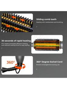 UKLISS 32mm Curling Hair Straightener Brush, Temperature Control, Suitable For Short Hair Styling, Curling And Straightening - View 10
