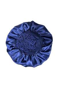 2-In-1 Wide Brim Sleep Cap & Hair Bonnet, Mesh Trim Satin Sleep Hat, Crochet Hair Wrap Cap - Aa - View 18