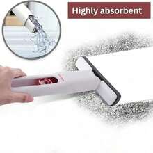 1pc Portable Mini Cleaning Mop, Self-Wringing Squeeze Mop, Mini Cleaning Mop, Car Cleaning Mop With Expandable & Compact Space-Saving Design, Hand-Free Strong Absorbent Wet And Dry Cleaning, Manual, Self-Cleaning, Multi-Functional, Suitable For Bathroom, Kitchen, Desk, Tabletop, Furniture - Multicolor - View 5