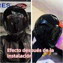 ALIENTO DEL VIENTO Mica Color Humo Negro para Casco de Moto MT Helmets Thunder 4 SV \/ Stinger 2 - Oro rosa - Ver 2