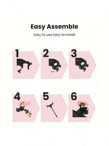 1个ABS材质黑白睫毛托盘支架夹，兼容月光灯和环形灯，翻盖式设计，睫毛嫁接收纳配件。1个睫毛嫁接托盘支架 - 稳固底座，无需电源/电池，兼容月光灯和环形灯，适用于专业化妆、家庭、沙龙和摄影。 - 黑色 - 查看 11