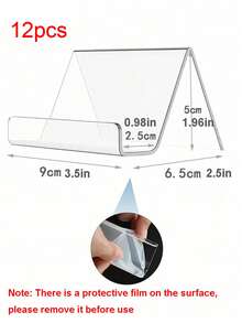 2个透明亚克力桌面名片架/桌架/收纳展示架/餐厅办公用品 - 無色 - 查看 8