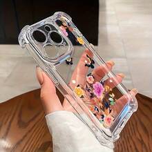 Esta funda de teléfono personalizada con diseño de mariposa impresa es elegante y simple, con protección contra golpes y caídas en las cuatro esquinas, resistente a las manchas y duradera, adecuada para  17/17 Pro/17 Pro Max/17 Air/ 16/16 Pro/16 Pro Max/16 Plus/ 15/15 Pro Max/15 Pro/15 Plus/ 14/14 Pro/14 Plus/14 Pro Max/ 13/13 Pro/13 Pro Max/12/12 Pro/12 Pro Max/11/11 Pro/11 Pro Max/XR/X/XS/XS Max. Es el regalo de cumpleaños perfecto para novias, novios, esposos, esposas, amigos o para uno mismo, innovador y a la moda, adecuado tanto para hombres como para mujeres.Con una funda de teléfono suave, transparente y resistente a impactos con cuatro esquinas. - Transparente 2805 - Ver 10