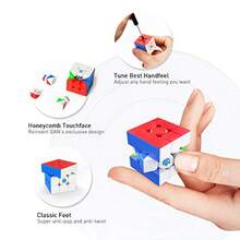 330 Cubo de Velocidad Llavero 3x3 Mini Cube Juguete Rompecabezas Regalo 1.2 Inch Version del Decimo Aniversario - como en la foto - Ver 4