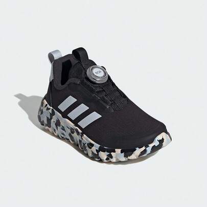 [Children's High-Tech] Adidas Boys' Rotary Button Sports Shoes, No-Tie Kids Shoes, Big Kids One-Button Adjustable Casual Shoes, Shock-Absorbing Non-Slip School Shoes
