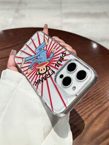 官方授权 Paul Frank 透明太空主题手机壳，全包猴脸防摔保护摄像头，猴子字母光束背景图案，全新兼容 13/14/15/16/17 Pro Max 手机保护套 - 彩色 - 查看 6