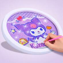 Sanrio 三丽鸥钻石画，手工DIY可爱粘贴画，带框手工礼品钻石画，可悬挂装饰，可用于送礼、卧室、桌面装饰。 - 紫色 - 查看 6