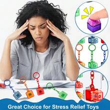 1/5/10pcs Stress Cube Balls - Slow Rising Dough Stress Balls Soft Restless Toys For Anxiety Relief, Pull And Stretch Sensory Cube Stress Ball Toys For ADD/ADHD(Color Is Random)