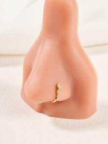 1 chiếc khuyên mũi giả kiểu Boho nhiều kiểu dáng dành cho nữ, mạ vàng, dạng kẹp, khuyên mũi giả đính đá CZ, không cần xỏ lỗ, trang sức quà tặng lễ hội, ngày Valentine. - Vàng - Xem 9