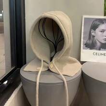 女士冬季保暖帽围巾套装，拉法帽，时尚连帽围巾，适合日常穿着，保暖护耳，是户外运动、滑雪和骑行的理想之选。