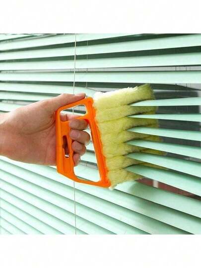 1pc Multi-Functional Venetian Blind Cleaning Tool, Anti-Static Air Conditioner Outlet Duster Brush, Lint-Free Crevice Cleaning Brush, Ergonomic Handle, Durable PP Bristles, Easy To Clean And Reusable, Essential For Thorough Home Cleaning Year-Round, Suitable For AC Outlets/Fan Blades In Summer And Heater Outlets/Venetian Blinds/Window Gaps In Winter, Practical Household Cleaning Accessory