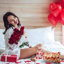 10个/25个装情人节糖果袋，情人节礼物袋，情人节派对包装袋，心形透明饼干、巧克力、爆米花包装袋，平底袋，适用于节日、情人节、婚礼派对