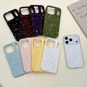 1pc Asymmetrical Meteorite Pattern Personalized Soft Phone Case Compatible With IPhone 11/13/XR/17 Pro Max, Full Coverage Phone Protective Shell