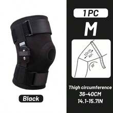 1 Stück Knieorthese aus Stahl mit doppelten Riemen, schwarz, Größe S/M/L/XL/XXL, Kniegelenk Schutzhülle, abnehmbares Knie-Accessoire für Fitnessstudio, Kniebandage, Fitnessstudio Knieschoner - Schwarz - Übersicht 16