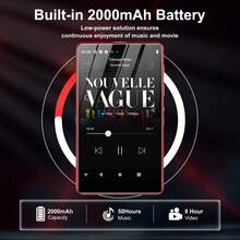 80GB MP3播放器，支持蓝牙和WiFi，可播放MP3和MP4音乐，配备4英寸高清触摸屏，兼容Spotify和安卓操作系统