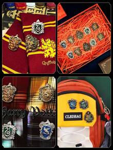 Harry Potter 1件復古徽章 四院胸針 哈利波特系列周邊禮物 背包徽章時尚裝飾品 生日禮物 朋友畢業禮物 返校禮物 - 彩色 - 查看 9