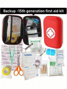 (160pcs/21pcs Set) Upgraded - Medical First Aid Kit, Outdoor Sports Earthquake Disaster Relief First Aid Bag, Home Travel Handbag Meets Basic Emergency First Aid Treatment Needs (21/15/12pcs Set) Multiple Sets Available