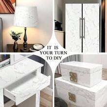 Glossy Marble Contact Paper Granite White/ Kitchen Countertop Cabinets Furniture Refurbishment Wall Paper Thick Removable Wallpaper Peel And Stick Wall Decor Vinyl Wrap 11.8 Inchx78. Inch - 11.8 英吋 x 78.7 英吋 + 灰色/白色 - 查看 6