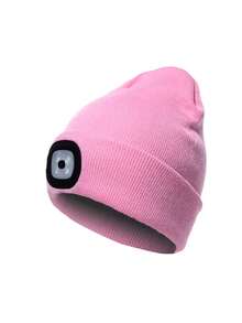 LED针织帽，户外、露营、运动、保暖、照明、多款式可拆卸、夜间户外步行帽、骑自行车、徒步旅行、旅行、钓鱼、工作、免提照明帽 - 彩色 - 查看 14