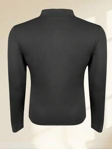 Damen Jacke in Große Größen, Slim Fit Trainings-Jacke, Reißverschluss Lauf- und Fitness Yoga Sport Top, Herbst/Winter Schwarz Frühling - Schwarz - Übersicht 8