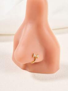 1 chiếc khuyên mũi giả kiểu Boho nhiều kiểu dáng dành cho nữ, mạ vàng, dạng kẹp, khuyên mũi giả đính đá CZ, không cần xỏ lỗ, trang sức quà tặng lễ hội, ngày Valentine. - Vàng - Xem 13