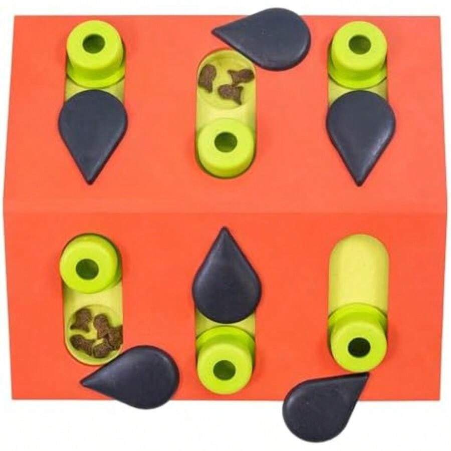 Catstages Nina Ottosson Buggin' Out Puzzle & Play – Interactive Cat Puzzle Feeder For Indoor Cats, 16 Hidden Treat Compartments, Slow Feeder, Durable & Easy-Clean(Melon Madness) - 彩色 - 查看 1