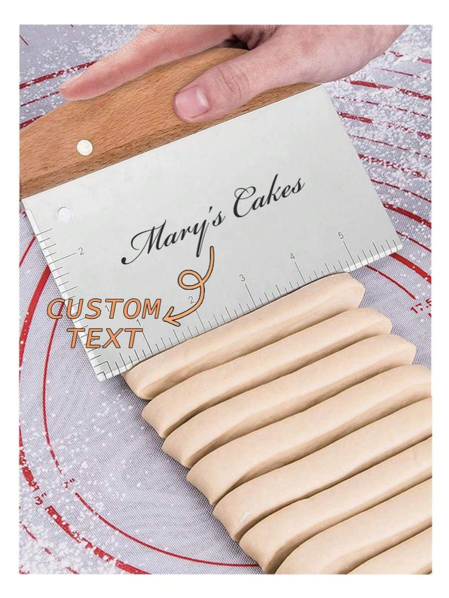 Customizable Engraved Scraper, Can Engrave Name, Date, Birthday, Anniversary And Special Occasions, With Unique Design. This Is A Thoughtful Baking Expert Assistant. Whether It's For Mom Or Grandma, This Is A Special Gift Full Of Love. Birthday, Anniversary, Wedding And Gatherings Can All Become A Bridge To Convey Love, Making Every Moment Etched In The Heart.