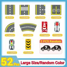 27/40/52 Pcs Magnetic Building Tiles Road Set, Yellow Traffic System, Children's Road Building Educational Toy, Suitable For 3+ Years Old, Great Birthday Gift - Multicolor - View 13
